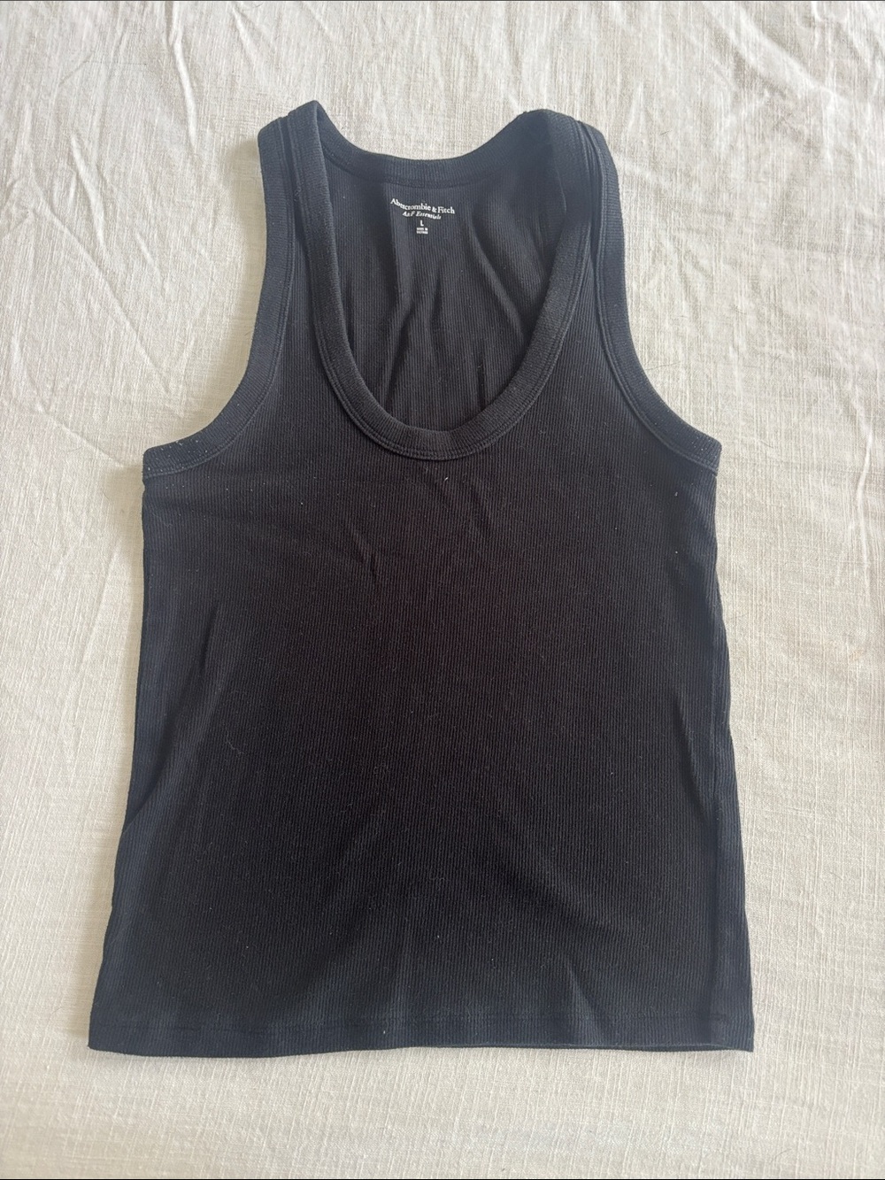 Abercrombie & Fitch Black Ribbed Tank Top